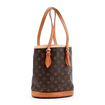 LOUIS VUITTON, a monogram canvas shoulder bag "Petite Bucket".