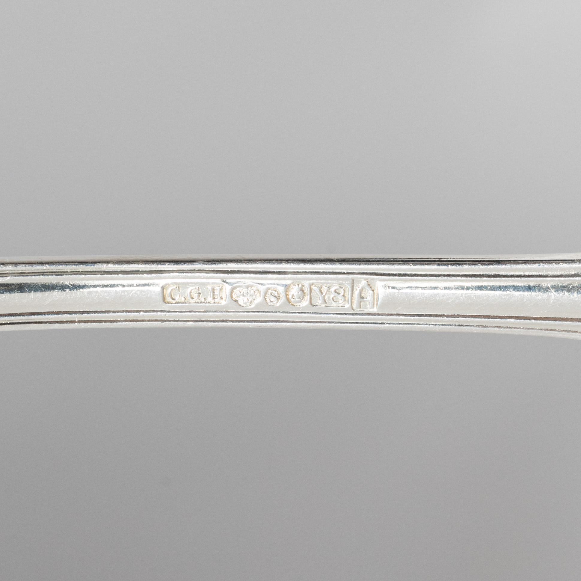 A 143-piece silver flatware set, 'Olga', mostly GAB and C.G.Hallberg Stockholm, 1872-1961.