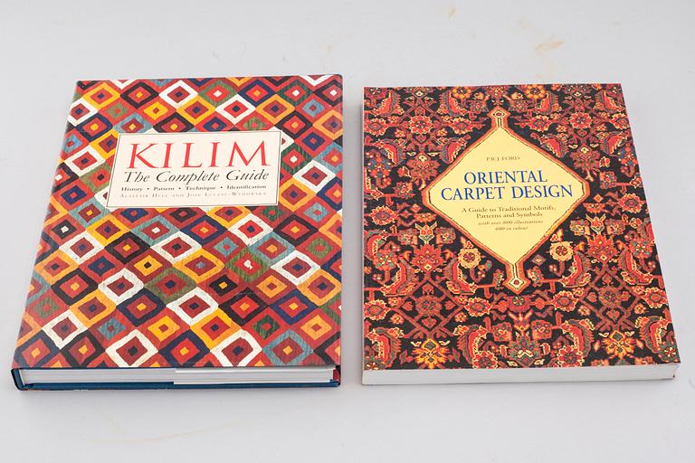 Seven books about oriental rugs, second half of the 20th century.