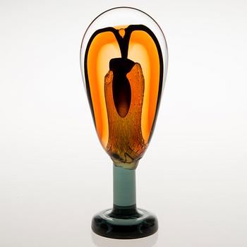 OIVA TOIKKA, GLASSKULPTUR, "Lollipop", signerad Oiva Toikka, Nuutajärvi 2008, 25/100.