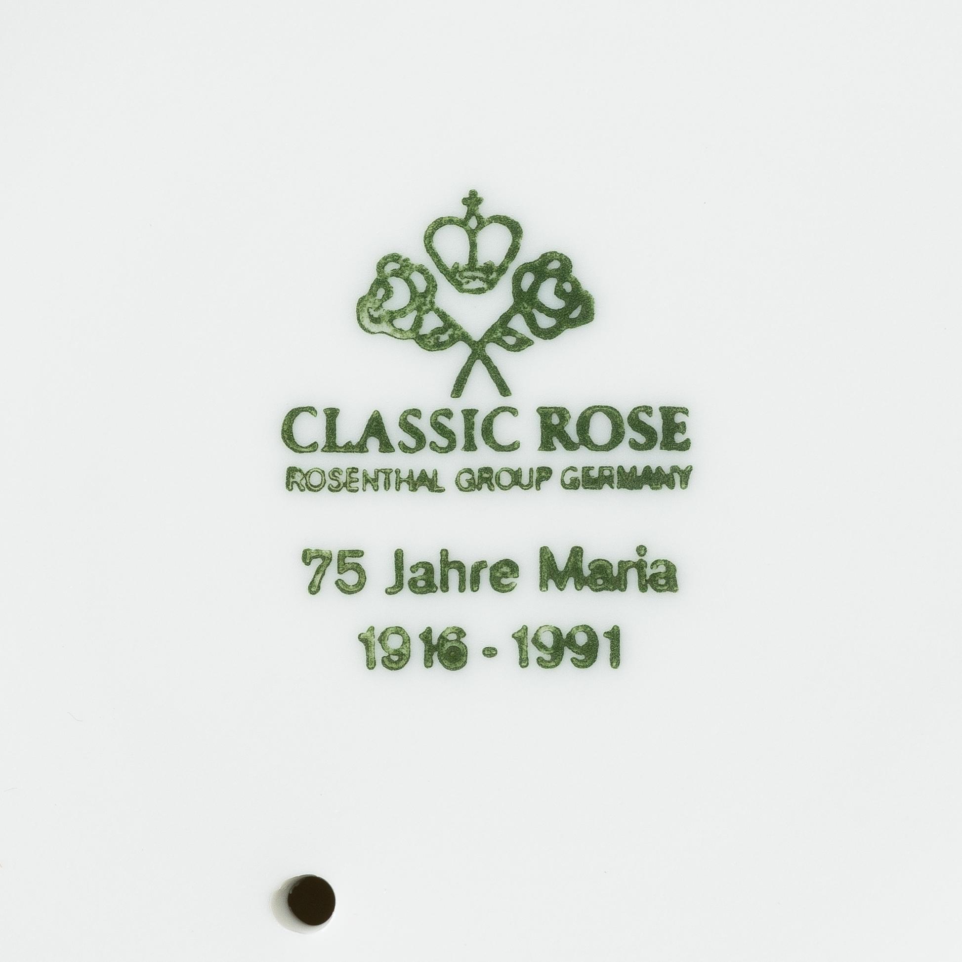 Rosenthal, mat- och kaffeservis, 88 delar, "Classic Rose", Tyskland.