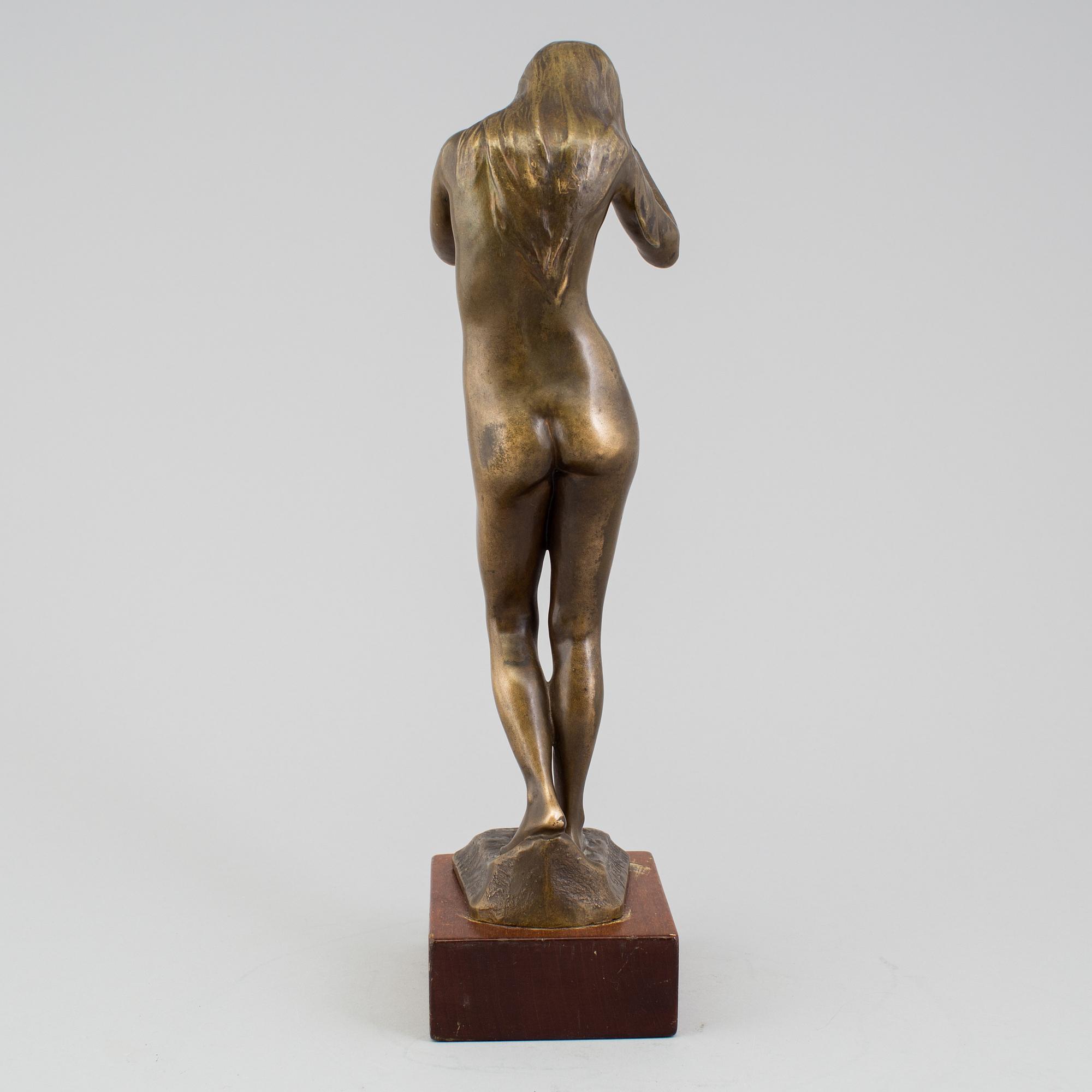 CARL ELDH, SKULPTUR, brons, signerad och daterad 1900.