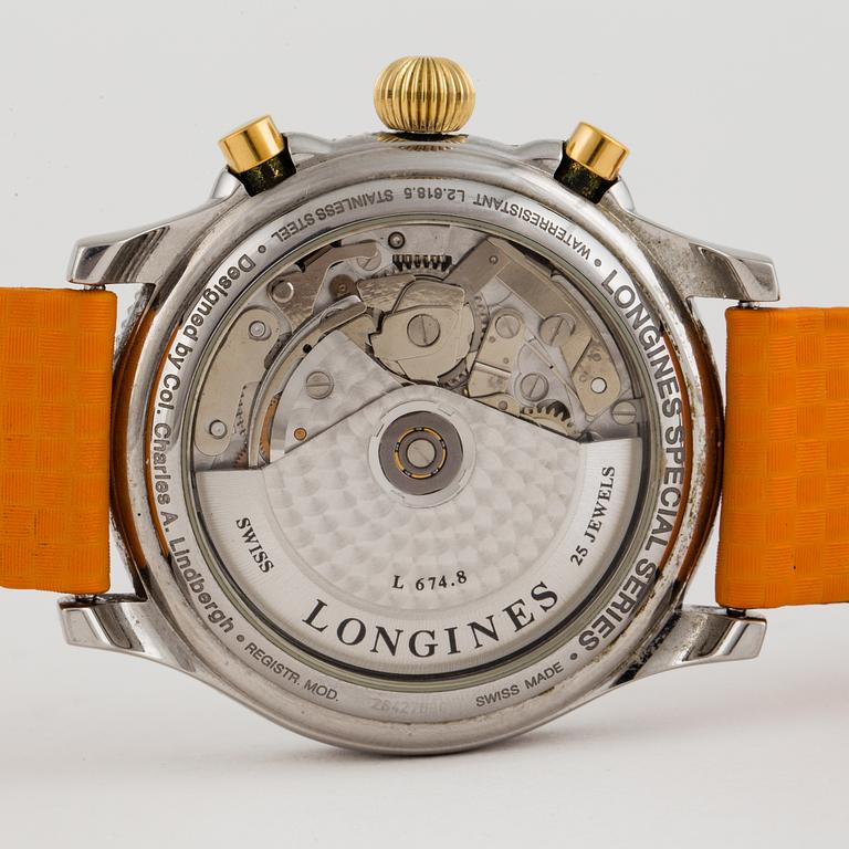 LONGINES, Special Series, Charles Lindbergh, chronograph, wristwatch, 42 mm,