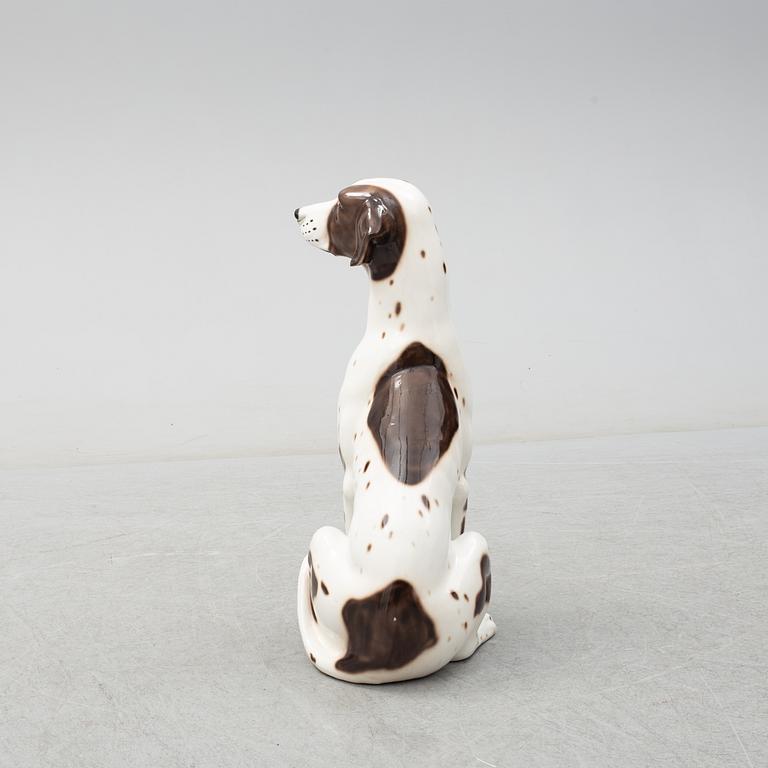 A late 20th century porcelain dog.