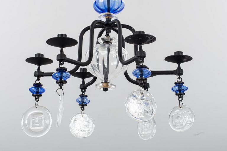 ERIK HÖGLUND, ljuskrona Boda Smide 1900-talets andra hälft.