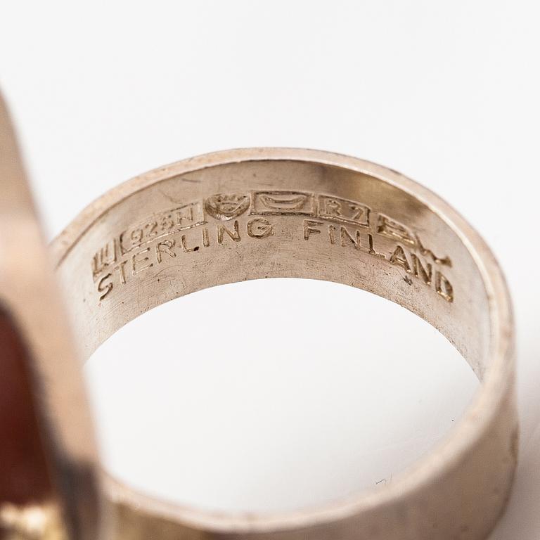 Björn Weckström, A stelring silver ring "Jaara's dream". Lapponia 1970.