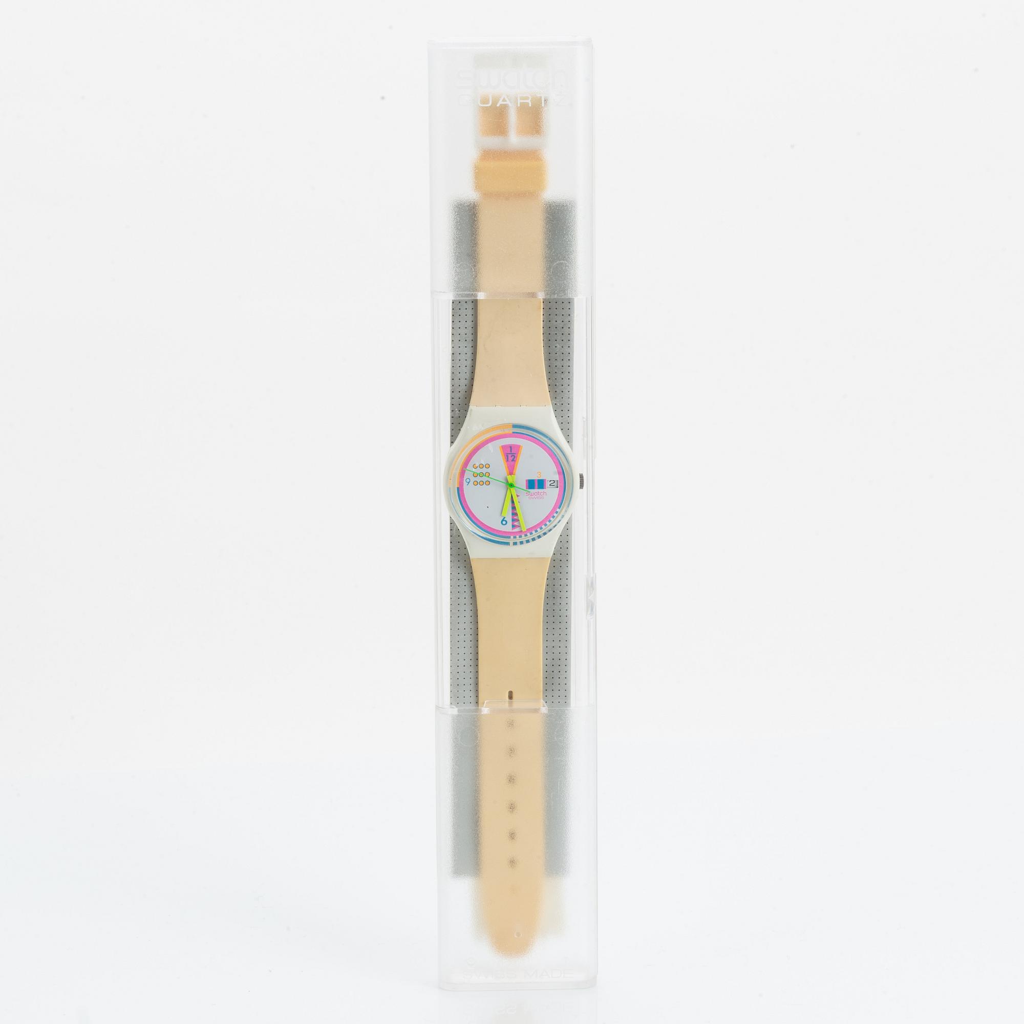 Swatch, Geoglo, wristwatch, 34 mm.