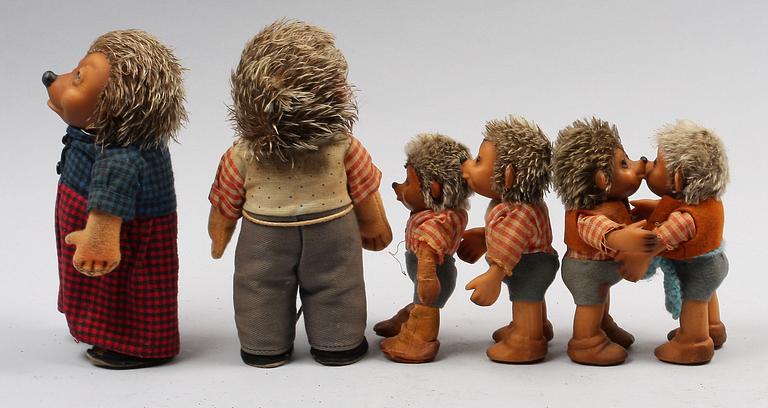 DOCKOR, 6 st, Steiff, 1900-talets mitt.