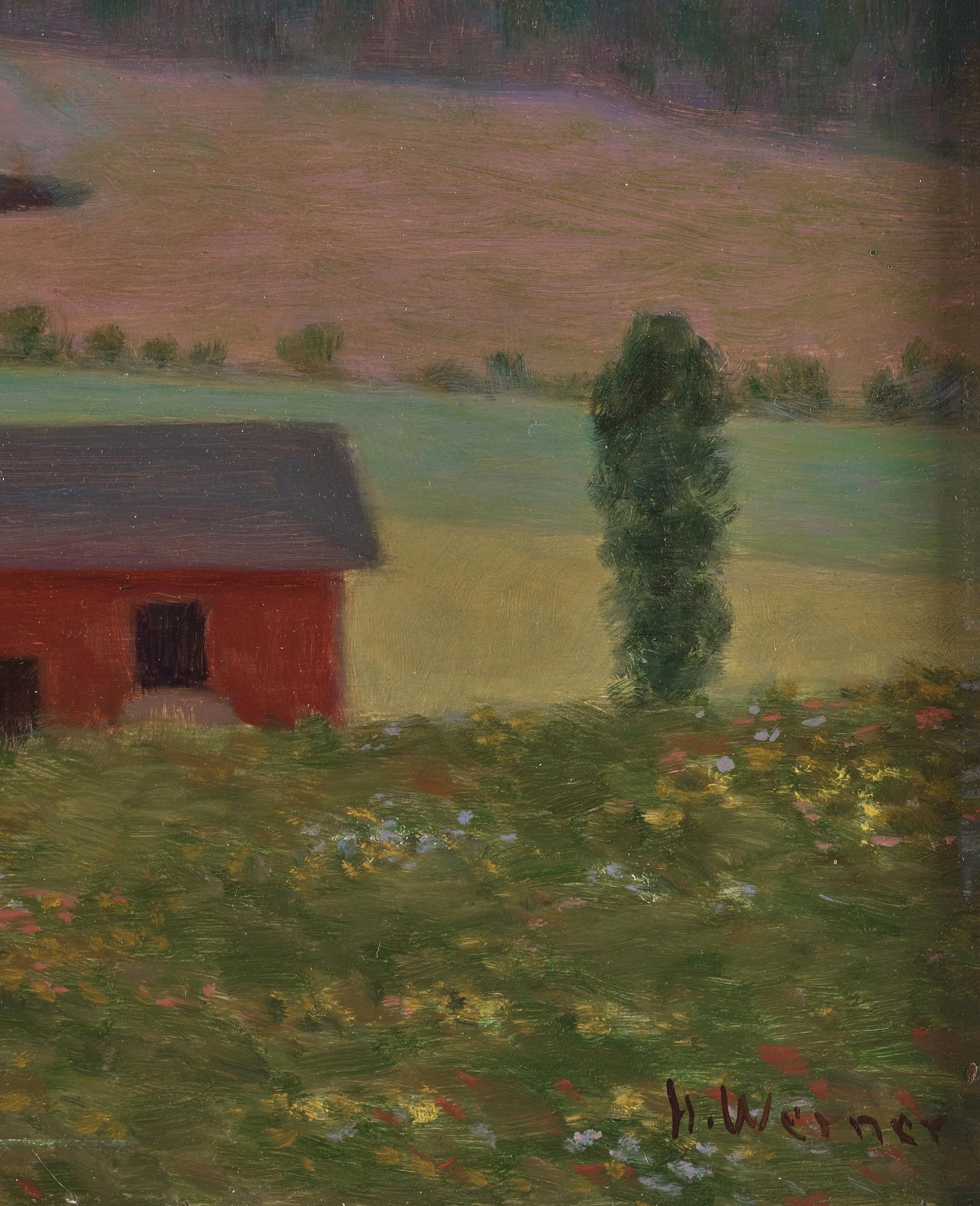Hilding Werner, Evening landscape.