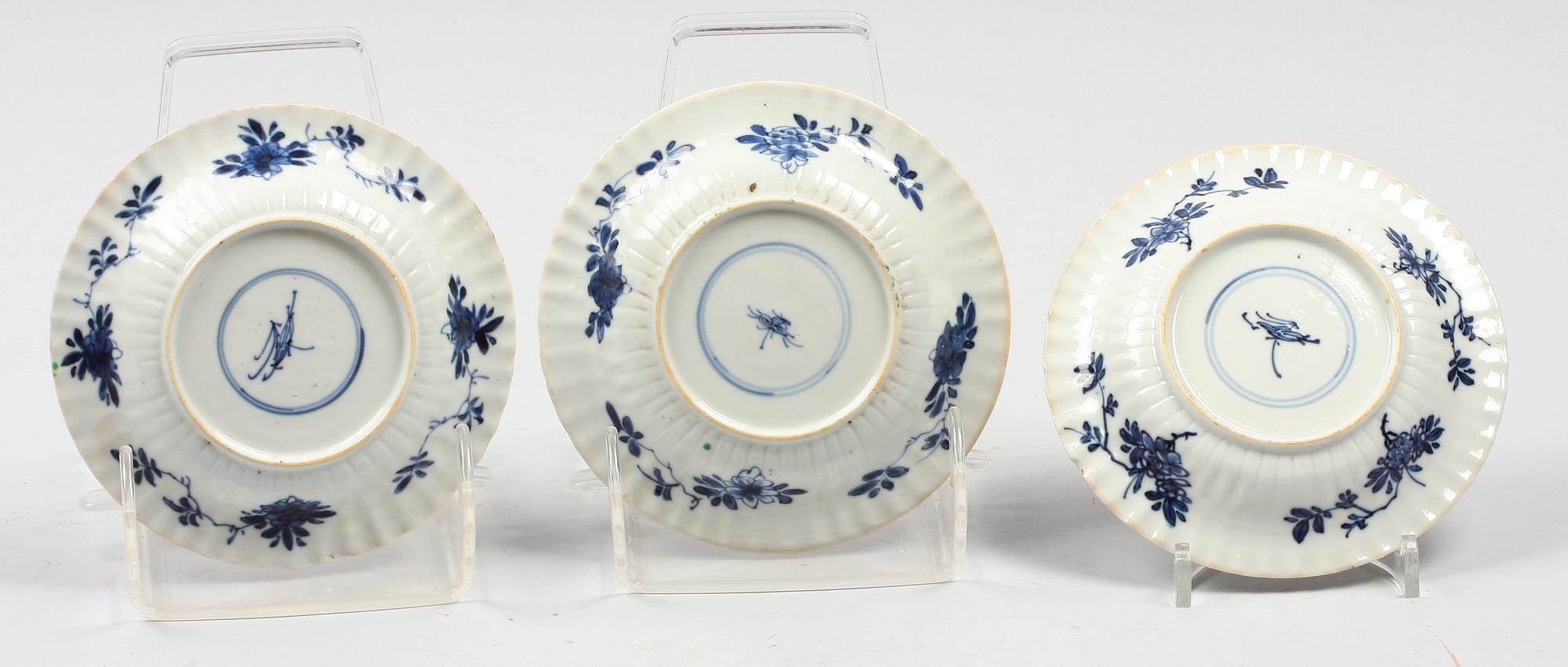 FAT, 3 st, porslin, Kangxi 1600/1700-tal.