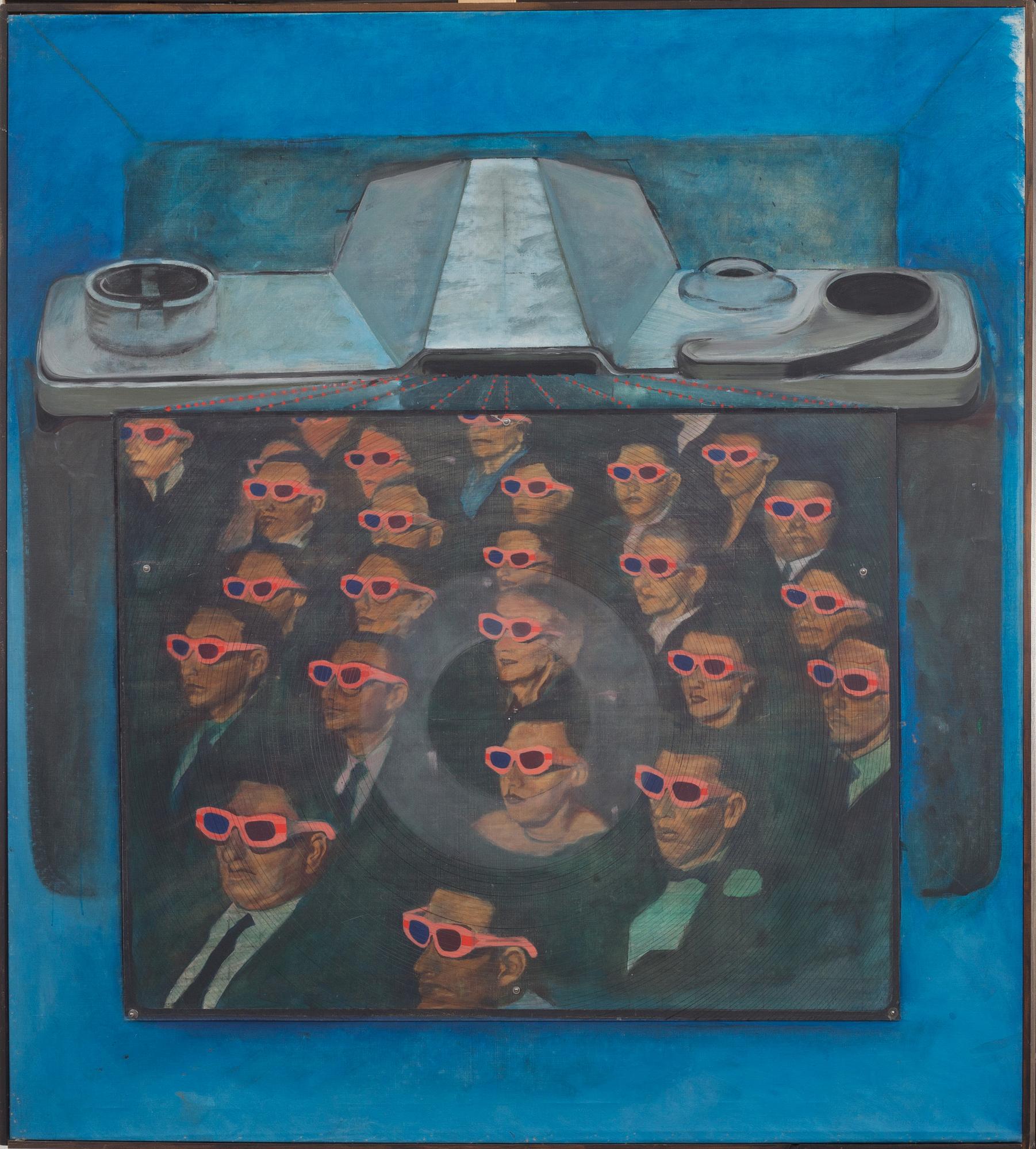 GERT ASPELIN, blandteknik på duk, a tergo signerad och daterad 1967.