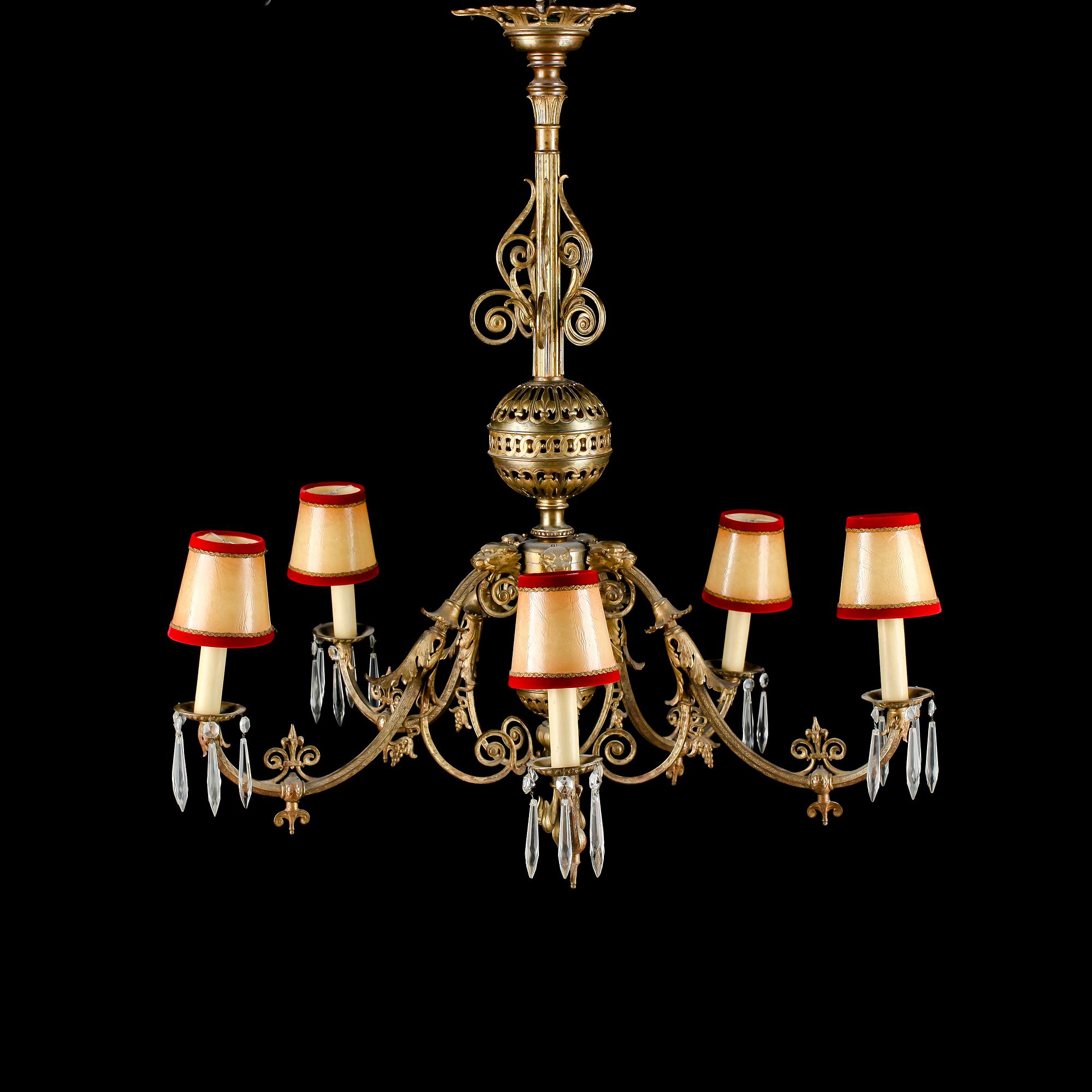 TAKLAMPA, omkring sekelskiftet 1800/1900, höjd 90 cm.