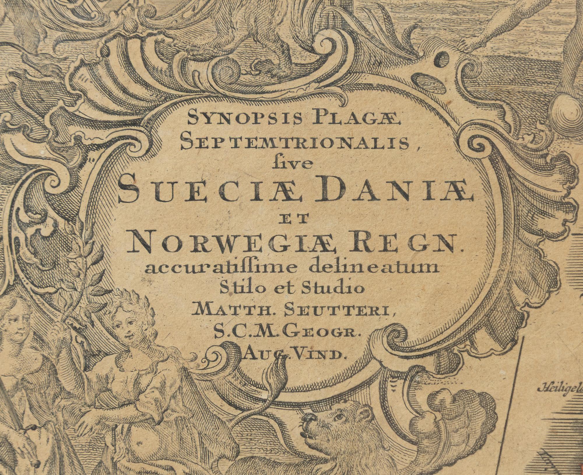 Mattheus (Matthäus) Seutter, "Suiciae Daniae et Norwegiae".