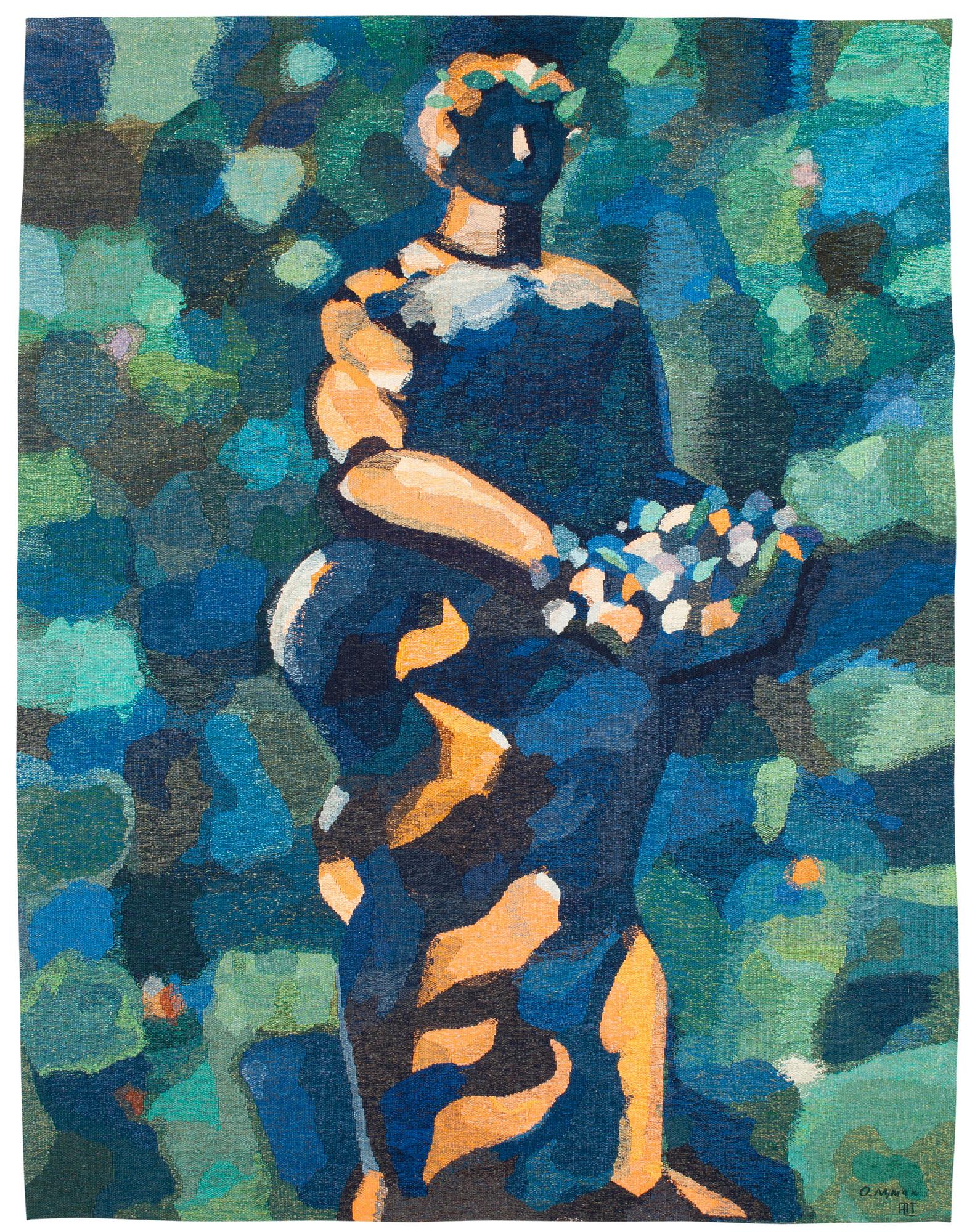 Olle Nyman, TAPESTRY. "Flora". Tapestry weave (gobelängteknik). 271 x 204 cm. Signed O. Nyman ALT.