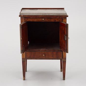 A late Gustavian style pot cupboard, 19th century.