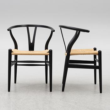 Hans J. Wegner, chairs, 6 pcs, CH24 "The Wishbone Chair", probably Carl Hansen & Son, Odense, Denmark, contemporary production.