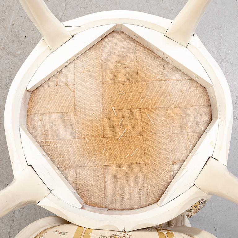 Stolar, sex stycken, rokoko 1700-talets mitt.