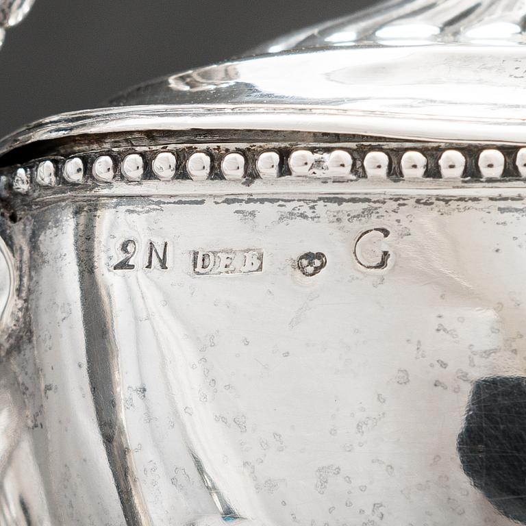 Sockerskålar, ett par, silver, gustavianska, Daniel Elfboms änka, Gävle 1795.