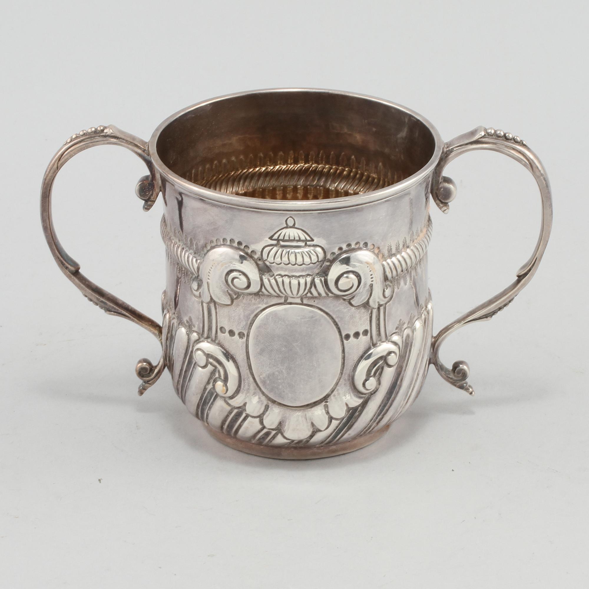 BÄGARE, silver, London, England, 1780-tal. Vikt 280 g.