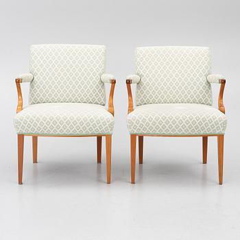 Josef Frank, a pair of model 969 armchairs, Svenskt Tenn.