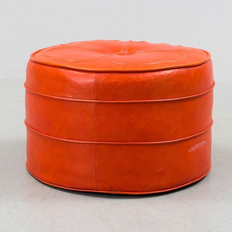 A 20th century patent leather circus pouf.