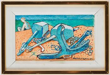 Axel Olson, oil on panel, signed and dated -85.