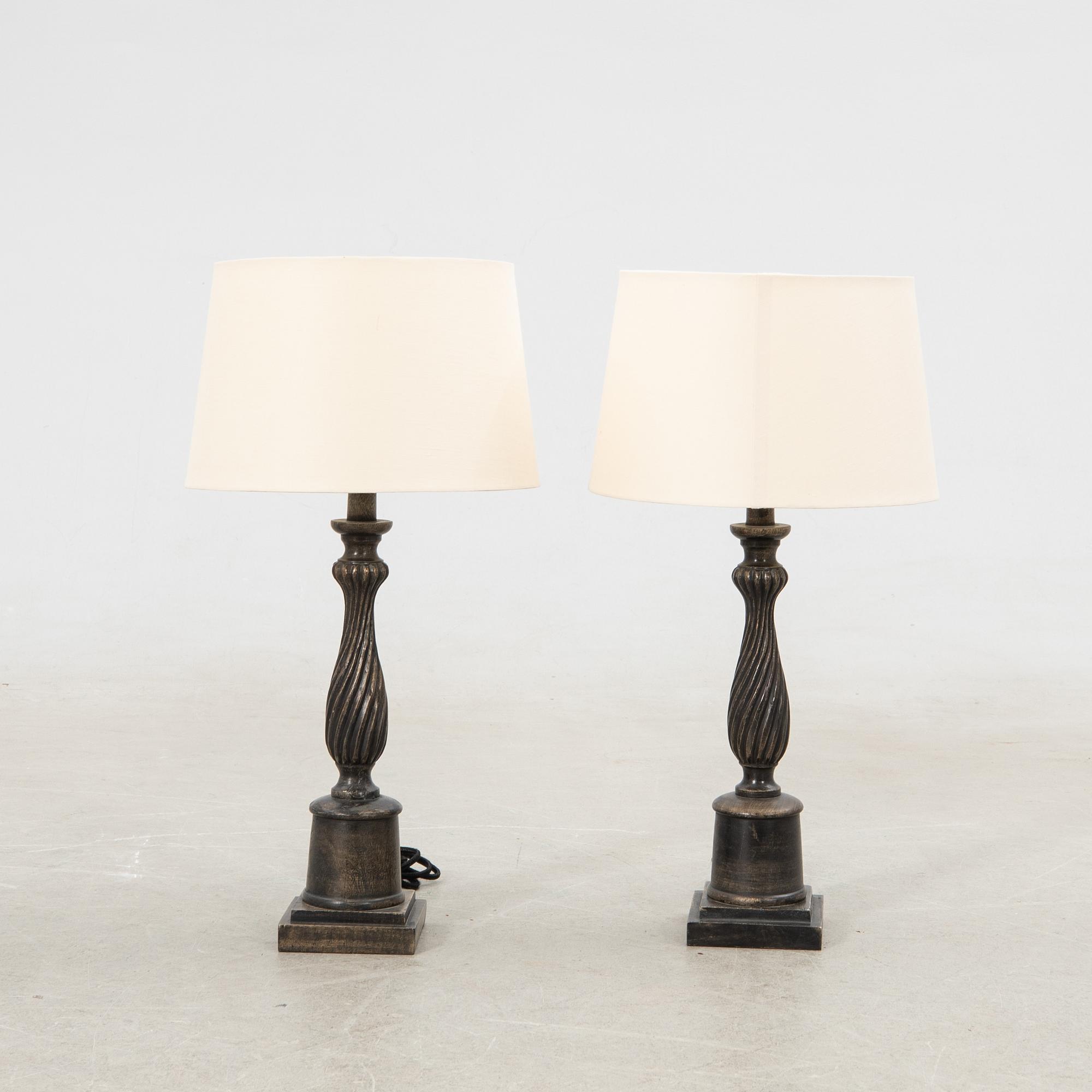 Table lamps, a pair, Oscar & Clothilde.