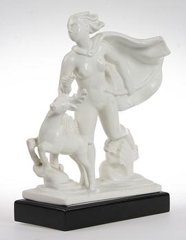SKULPTUR, flintgods, "Diana" (1928-1960), Arthur Percy, Gefle Porslinsfabrik.