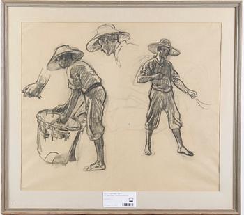 Nils Asplund · ASPLUND, NILS. Tillskriven, blyertsteckning.