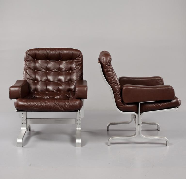 FÅTÖLJER, ett par, "Attention", Bejra, 1970-tal.