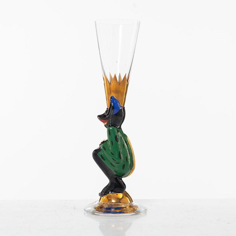 Gunnar Cyrén, a shot-glass, special edition for the Nobel 100 years jubilee, Orrefors, Sweden.
