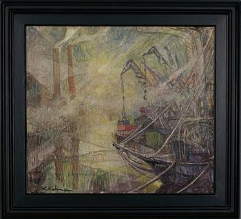 OKÄND KONSTNÄR, olja på duk, ev. sign. K. Katman, dat -67.