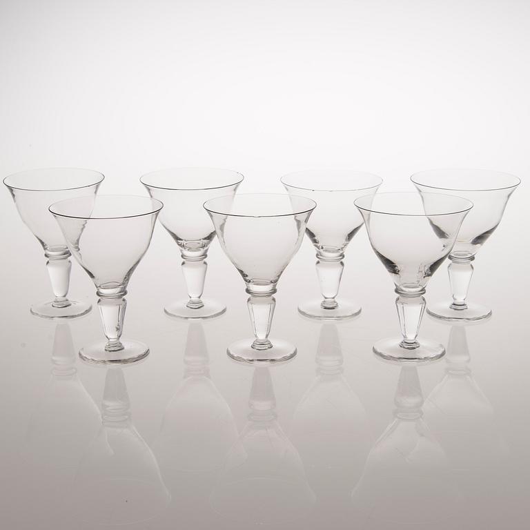 A set of 25 late 1920s 'H.E - glasses' for Riihimäki Glassworks Finland.