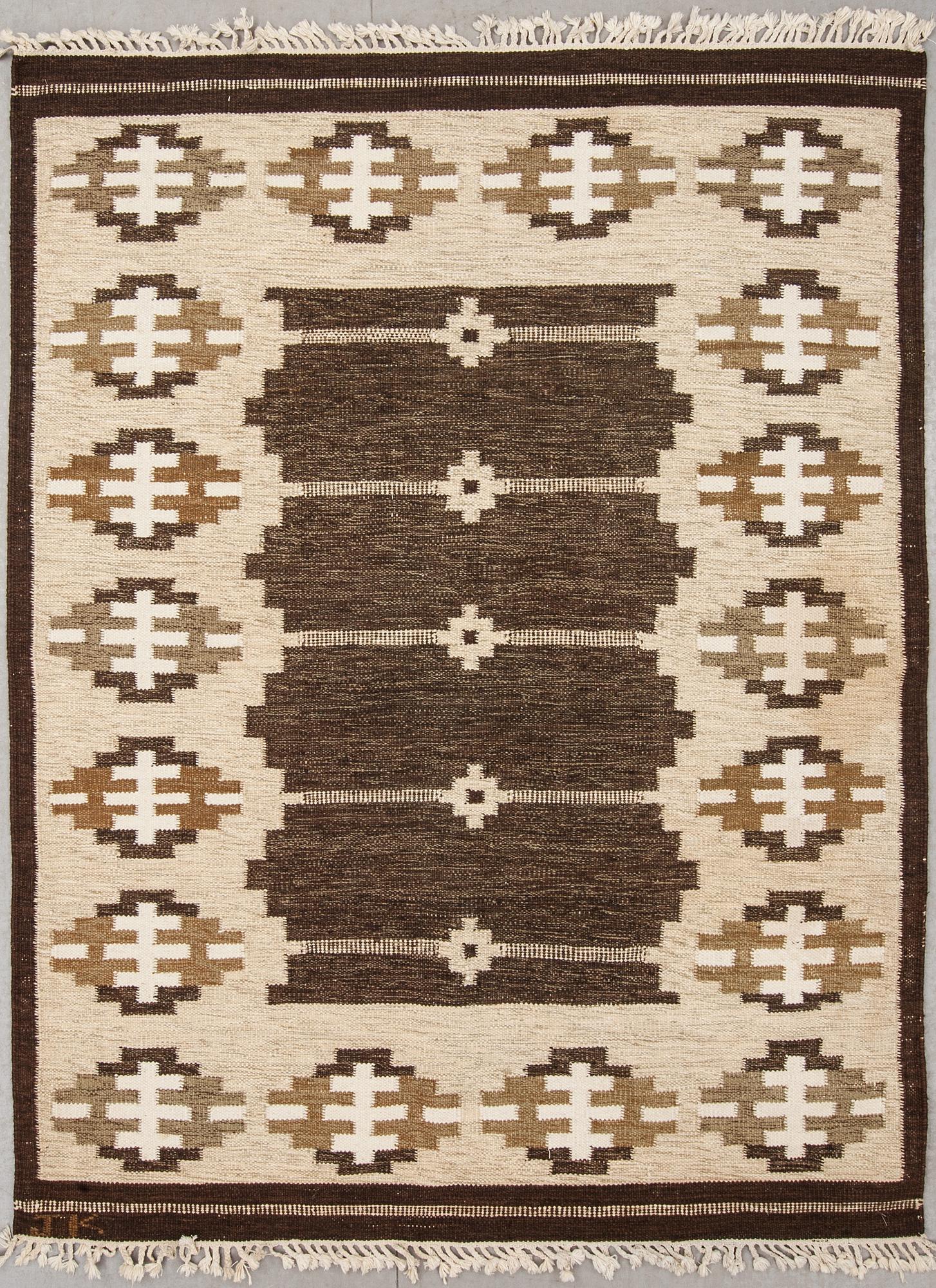 MATTA, rölakan, signerad JK. Sannolikt Karin Jönsson. Ca 234 x 179 cm.
