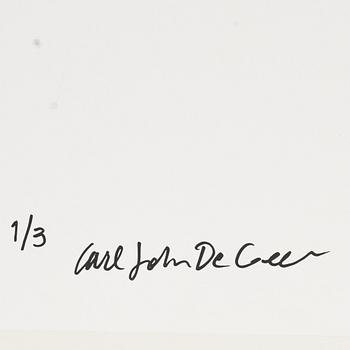 Carl Johan De Geer, photo, signed 1/3 verso.