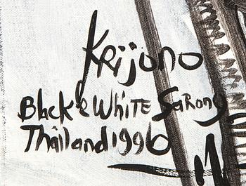 Krijono, acrylic on canvas, signed 1996.