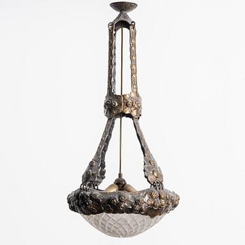 Alice Nordin, ceiling lamp, Jugend, Böhlmarks, early 20th century.