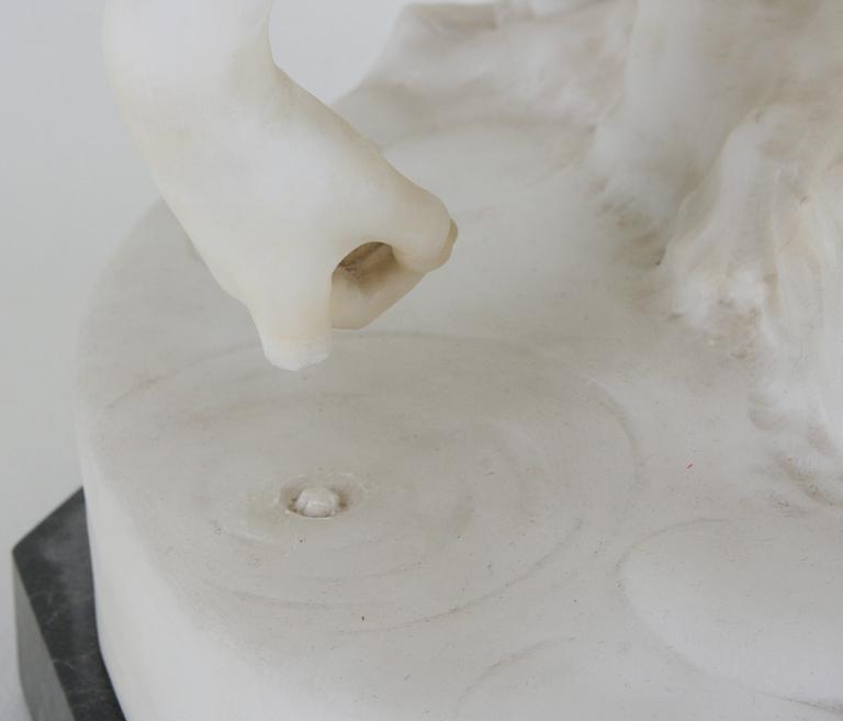 SKULPTUR, alabaster, sign.