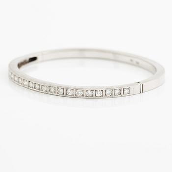Bracelet/armring, 18K white gold with brilliant-cut diamonds.