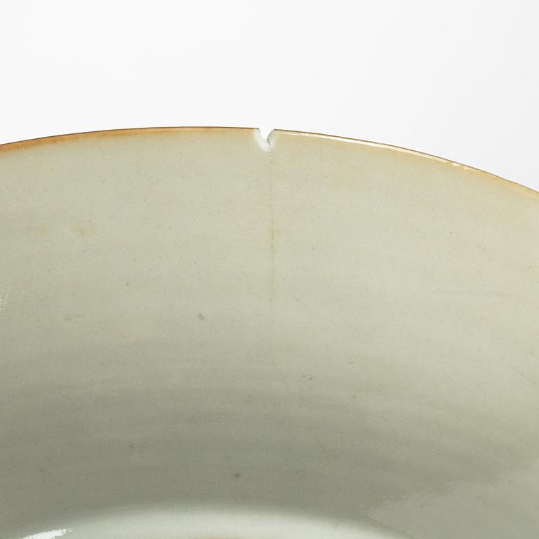 Tefat, 7 st, kompaniporslin, Kina, Qingdynastin, Jiaqing (1796-1820).