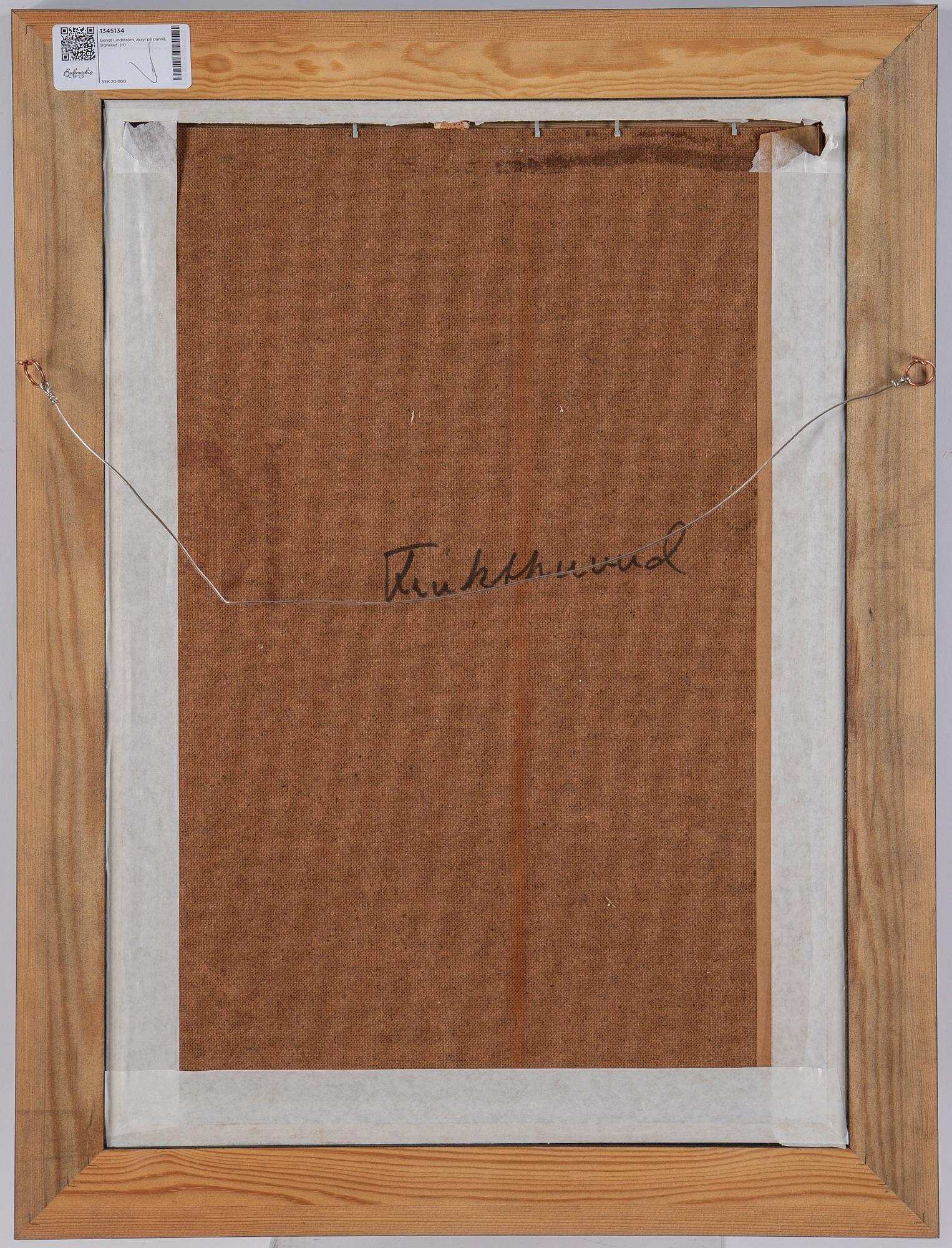 Bengt Lindström, acrylic on panel, signed.