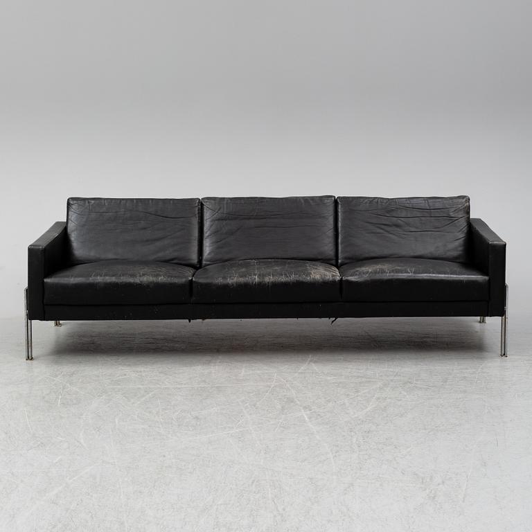 A 1960's leather covered sofa.