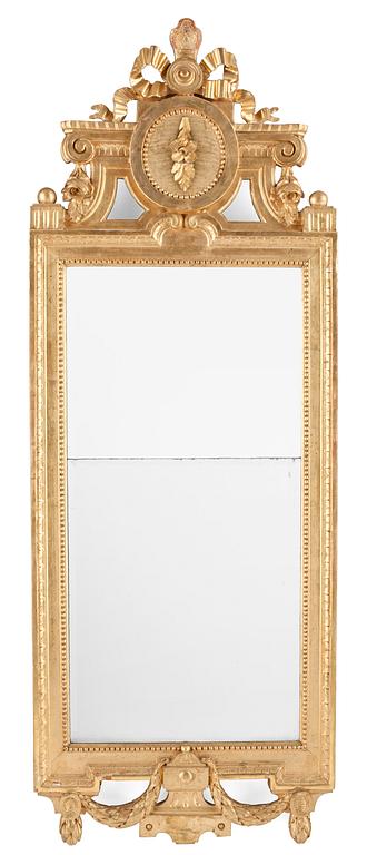 A Gustavian mirror, Stockholm dated 1780.
