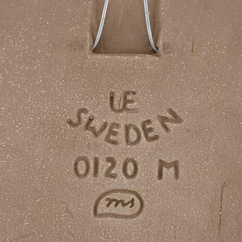 VÄGGPLAKETT, keramik, Mari Simulsson, Upsala-Ekeby. omkring 1900-talets mitt.
