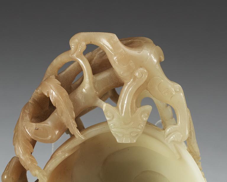 A ceremonial wine cup, late Qing dynasty.