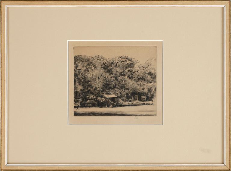AXEL FRIDELL, etsningar, 2 st.