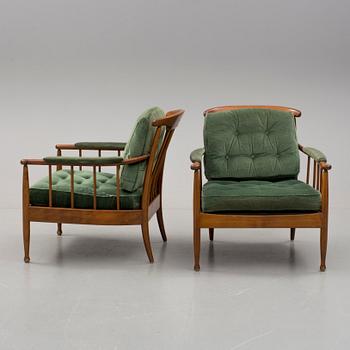 FÅTÖLJER, ett par, "Skrindan", Kerstin Hörlin-Holmquist, 1900-talets andra hälft.