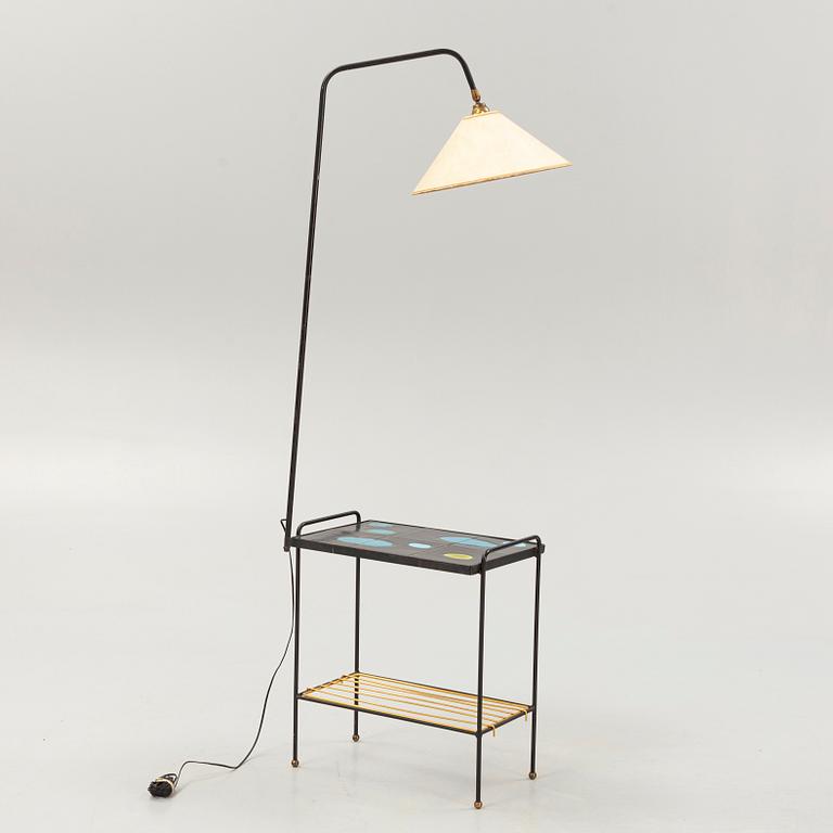 Floor lamp with table, 1950s.