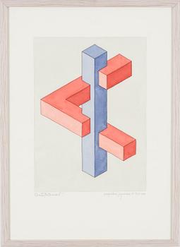 OSCAR REUTERSWÄRD, watercolour on paper, signed.