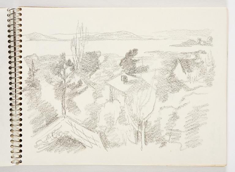 Lotte Laserstein, 4 skissböcker med blyertsteckningar.